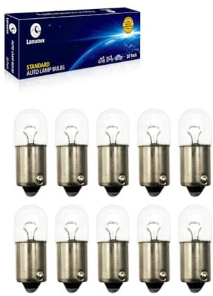 Lanuovx T4W BA9s Standlicht Lampe 6V 4W 10er Set, Auto Innenbeleuchtung, Ersatzlampen für Blinklicht, Schlusslicht, Kennzeichenlicht, Parklicht, Standlicht