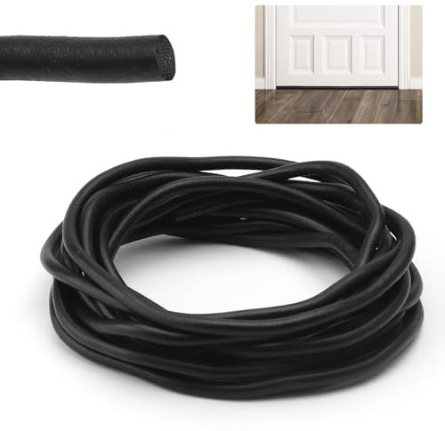 APOMOONS 5M Fugen Dichtschnur, Epdm Runde Dichtschnur, Schaum Rundschnur Dichtung Fugendichtschnur, Fugenfüllprofil, Nahtdichtung von Türen und Fenstern, Wänden und Decken, Schwarz Durchmesser 6mm