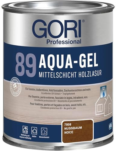 2,5L GORI 89 AQUA-GEL Holzlasur – Die wasserbasierte Weiterentwicklung zu GORI 88 (7808 Nussbaum)