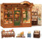 Cutefun Book Nook Kit mit LED-Beleuchtung & Staubschutzhülle - DIY Miniature House Holzmodell Puppenhaus-Bibliothek für Erwachsene | Kreatives Geschenk für Frauen/Männer