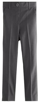 NEXT Mädchen Schulhose ohne Bundfalte mit Schlupfbund Grau Numeric_146
