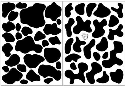 Kuh Textur Wandtattoo Schwarz Unregelmäßigen Pvc Hause Dekoration Einfache Selbst-Adhesive Wandtattoo