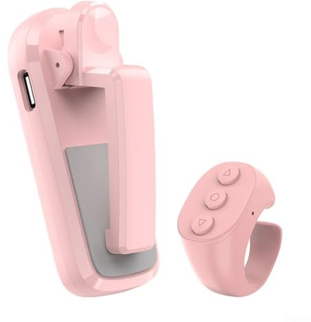 Télécommande sans fil Jx-07 rose pour tablettes Kindle, appareils mobiles et tourne-pages à clicker (portée 5 m, photo et enregistrement vidéo)