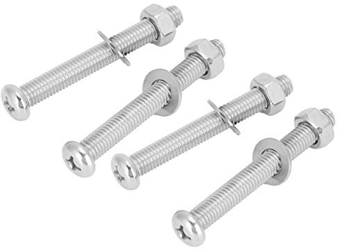 Beufee 8 Sets Swimming Pool Ladder Bolts, Pool Ladder Steps Screws Fasteners Underwater Replacement Parts 7mm