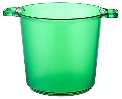 Beverage Tub Beverage Tubs for Parties Plastic Ice Bucket for Cocktail Bar Green Acrylic Wine Drink Cooler for Chiller Bin for Champagne or Beer, 8L(Green)