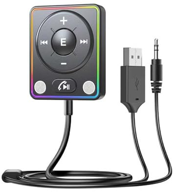 eppfun Aux Bluetooth Auto, Ricevitore Bluetooth 5.4 con Jack 3.5 mm per Auto Altoparlante Domestico