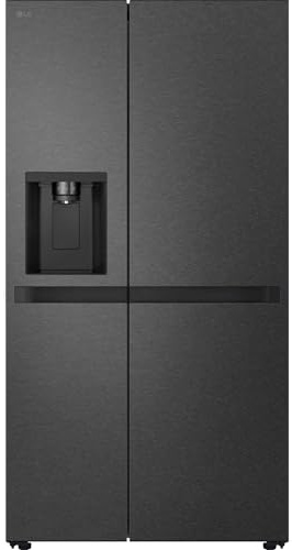 LG NatureFRESH™ American Fridge Freezer - Matte Black - E Rated