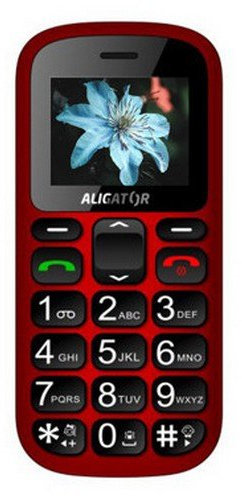 ALIGATOR A321 Téléphone Portable pour Personnes âgées avec Bouton SOS et localisateur Rouge