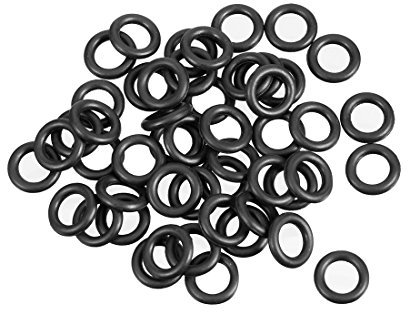 sourcing map Packung mit 50 Nitrilkautschuk O-Ringe 7mm OD 4mm ID 1,5mm Breite metrische Dichtung Dichtungsring Dichtungen