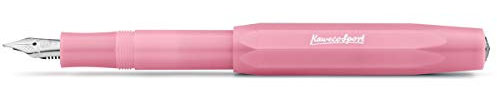 Kaweco FROSTED SPORT Füllhalter Blush Pitaya I Premium Füllfederhalter für Tintenpatronen mit hochwertiger Stahlfeder I Füllfederhalter 13 cm I Füller in Pink I Federbreite: EF (Extra Fein)