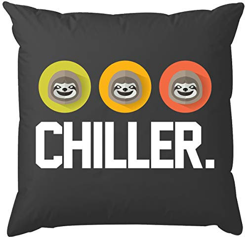 EZYshirt® Faultier Baumwoll Kissen mit Füllung | Kuschelweich Chillen
