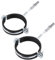 (Paquete de 2 piezas) Antivibraciones Soportes de tubo de metal único Clips Abrazaderas Revestimiento de goma para tubos de Ø 107-112 mm (2)