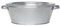Rivanto® Zink Wanne mit Griffen, rund, Größe S, Wasch Wanne, 42 x 36,5 cm, Höhe 13 cm, Wasser Wanne für Garten, Terrasse & Balkon