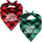 Hundehalstuch, Weihnachten Haustiere Schal Classic Buffalo Plaid Triangle Lätzchen Waschbar Einstellbar