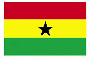 Stormflag Ghana Flagge (90cmx150cm) Polyester Pongee 90g mit Ösen mit genäht.