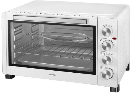 Horno convección sobremesa INFINITON HSM-26B61 - Blanco, 60 litros, 2500W, Temperatura hasta 230°C, temporizador hasta 60 minutos, Función asador