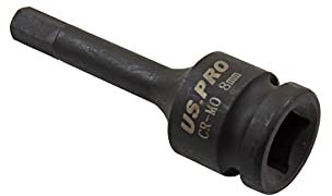 US PRO Tools M8 1/2 DR Impact Hex Bit Socket 8mm X 78MM 3378