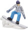 Miniatur Snowboarder, ca. 9,5 cm