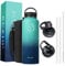 BUZIO 1180ml Wide Mouth Straw Lid Stainless Steel Reusable Water Bottle, Vacuum Insulated Water Flask with Carrying Pouch Double Vacuum Hot Cold Water Bottles, Starry Pacific