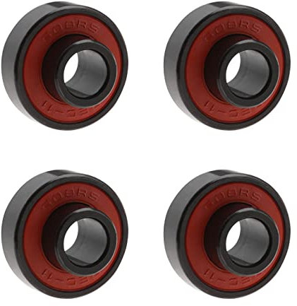 OTOTEC 608-2RS integriertes Kugellager, hohe Geschwindigkeit, geräuscharm, für Skateboards, Rollschuhe, 22 mm Außendurchmesser, 8 mm Innendurchmesser, Rot, 4 Stück