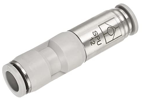 sourcing map Rückschlagventil 12mm Innendurchm. Inline Luftschlauch Verschraubung zum Pneumatischen Schnellanschluss Anschließen für Vakuum Luftkompressorpumpe