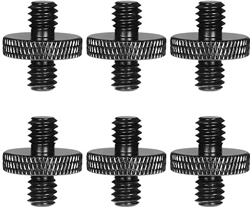 6 Pack 1/4 Male to 1/4 Male Camera Mount Screw Tripod Mount Screw Tripod Screw Camera Screw,Precision Made.