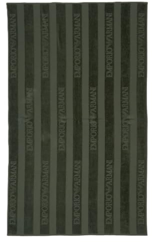 EMPORIO ARMANI Man Stripes Handtuch Beachwear Grau One Size, Kletter-Efeu, One Size