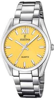 Festina Damen Analog Quarz Uhr mit Edelstahl Armband F20622/G