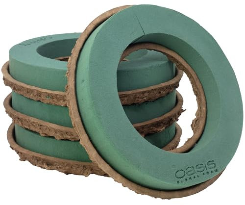 Flowerbox Oasis Steckschaum BIOLIT Ring Ø24cm Steckmasse Steckschwamm - 4 Stück