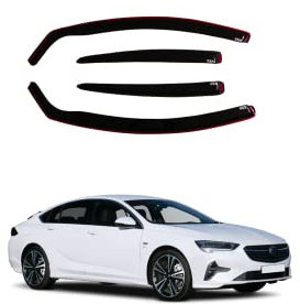 London Auto Style Windabweiser Regenabweiser kompatibel mit Opel Insignia MK2 ab 2017 5 Türer 4 Stück in Kanalfassung dunkel getönt