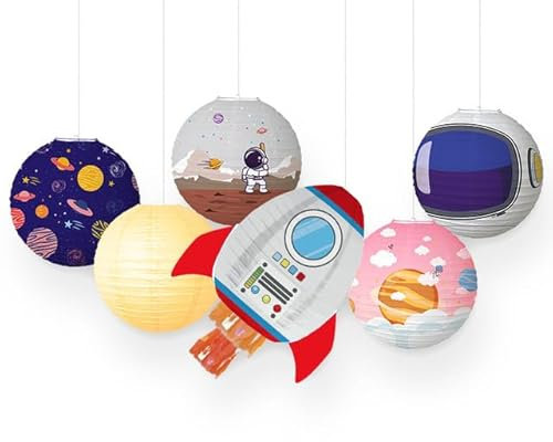 Stücke Sonnensystem Acht Planeten Papierkugel 30 cm Hängende Galaxie Papierlaternen Für Kindergeburtstag Party Dekoration-6 Stücke Weltraum, 12 Zoll