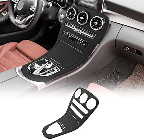 FDAIUN für Mercedes-Benz C-Klasse W205/GLC-Class X253 2015 2016 2017 2018 2019 2020 Alcantarn Mittelkonsole Dekor Schalttafelabdeckung für die Mittelkonsole (ohne die Uhr)