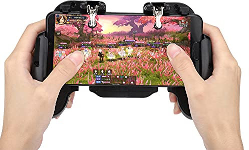 ASHATA Mobile Controller für Smartphones, Gamepad für Mobiltelefone mit Heat Dispassion-Lüfter, Gaming-Griffhalter Handgriff Joypad mit Ergonomischem Design für Mobiltelefone Unter 6,5