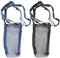 MEMOFYND Porte-bouteille d'eau 2 pièces avec bandoulière réglable, poche pour bouteille d'eau Pour la randonnée, la course à pied, le camping (noir, bleu Sarcelle)