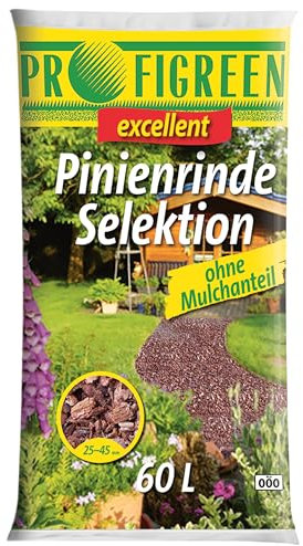 Blumixx Pinienrinde für Pflanzen grob | Baumrinde 25-45 mm 60 Liter | 100% pflanzliche umweltfreundlicher, langanhaltend & ohne Mulchanteil| dekorativer Bodenbelag | unterdrückt Unkrautwuchs