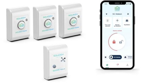 Autonome drahtlose Alarmanlage 3 in 1 Pack Appartement T2 - SQUIDDY