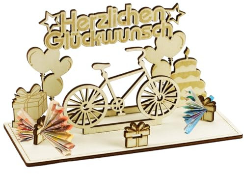 Ortviai Fahrrad Deko, Hochzeit Geldgeschenk, Fahrrad Geschenkideen Hölzern, Geldgeschenke Weihnachten, Geldgeschenk Reise, für Friends, Family, Lovers, Mitschüler