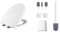 Ibergrif M41002, Abattant WC Forme O, Cuvette Toilette avec Frein de Chute, Lunette WC avec Fermeture en Douceur & M34151-2, Brosse WC Silicone - Brosse Toilette et Supports, Anti-Goutte