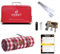 KIKIRIKIT - Barbacoa carbón - Barbacoa portátil carbón- Barbacoa plegable - Kit Barbacoa - Accesorios Camper- Regalo original - Regalos para padres (Rojo, Mega Kit)