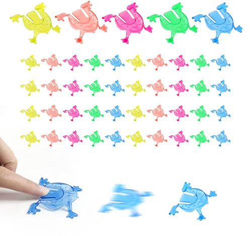 40 Stück Hüpfendes Froschspielzeug, Springspielzeug, Mini-Froschspielzeug, Eltern-Kind-Spielzeug, Partyspiel-Requisiten Für Kinder (Zufällige Farben)