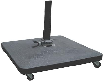 Proloisirs Dalle Béton 100Kg + Roues pour Parasol Déporté