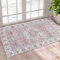 Taleta ALU Washable Door Mats Indoor Small Pink Boho Rug Soft Non-slip Doormats Inside Thin Short Pile Floor Mat for Entryway Entrance Hallway Bedroom (Pink, 50 x 80 cm)