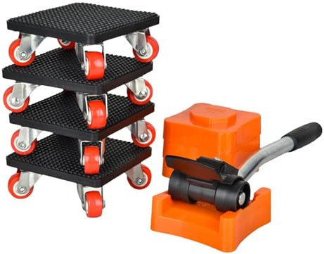 Nbbwwu Sollevatore per mobili pesanti, traslochi di mobili con ruote | Carrello elevatore per mobili Carrello | Capacità di carico di 500 kg, set di strumenti per lo spostamento di mobili per mobili