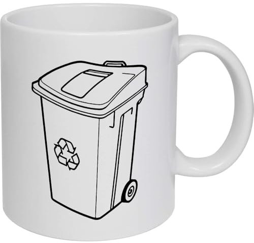 Azeeda 11oz (320ml) 'Recycle Bin' Ceramic Mug/Cup (MG00077049)