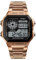 HFWXYSA Orologio Digitale Quarzo Uomo con Cinturino in Acciaio Inox Impermeabile Piazza Classico Multifunzione Orologi da Polso Cronometro Conto alla Rovescia Unisex,Rose Gold