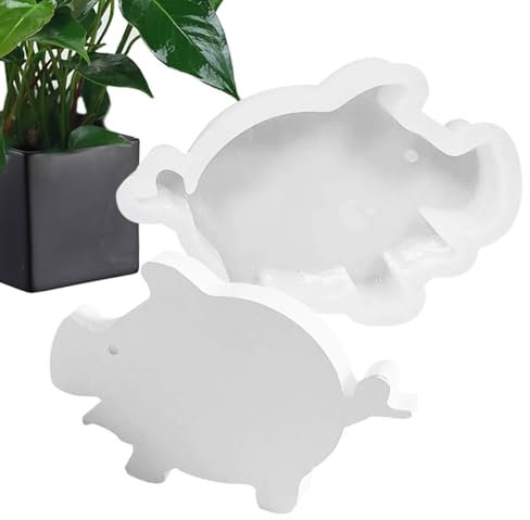 Qiwieod Schwein Silikon Kerzenform, Silikonformen Gießformen, Schwein Form Silikonform, Schwein Silikon Gießform, Silikonformen Gießformen Kerzenhalter, Schwein Silikonform Gießformen Silikon