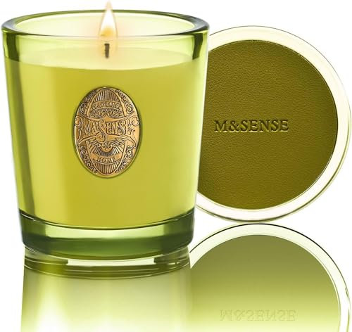 M&SENSE Duftkerze Weißer Tee & Salbei,260g Duftkerzen im Glas Natürliche Soja-Kerze,50 Stunden Brenndauer,Kerzengeschenke für Frauen & Männer,Geschenk Kerze