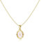 BodyBonita Kette mit Buchstabe - Oval Halskette Damen Gold, 14K Vergoldet Initialen Halskette Goldkette Kette Mit Namen, Exquisit Anhänger A-Z Namenskette Personalisierte für Damen Mädchen
