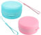 Baluue Spazzola in Silicone Per Shampoo E Doccia 2 Pezzi Scrubber Per Corpo E Cuoio Capelluto Design Igienico Con Copertura Protettiva E Appendino Colori Assortiti