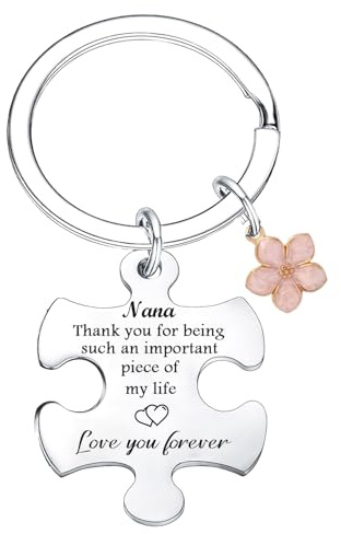 Nimteve Nana-Schlüsselanhänger von Enkelin, Enkelsohn, Muttertagsgeschenke für Oma, Weihnachten, Geburtstag, Geschenke für Oma, Schlüsselanhänger, Nana, One size